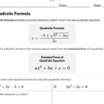 The Quadratic Formula Review Explanation And Examples Albert Resources