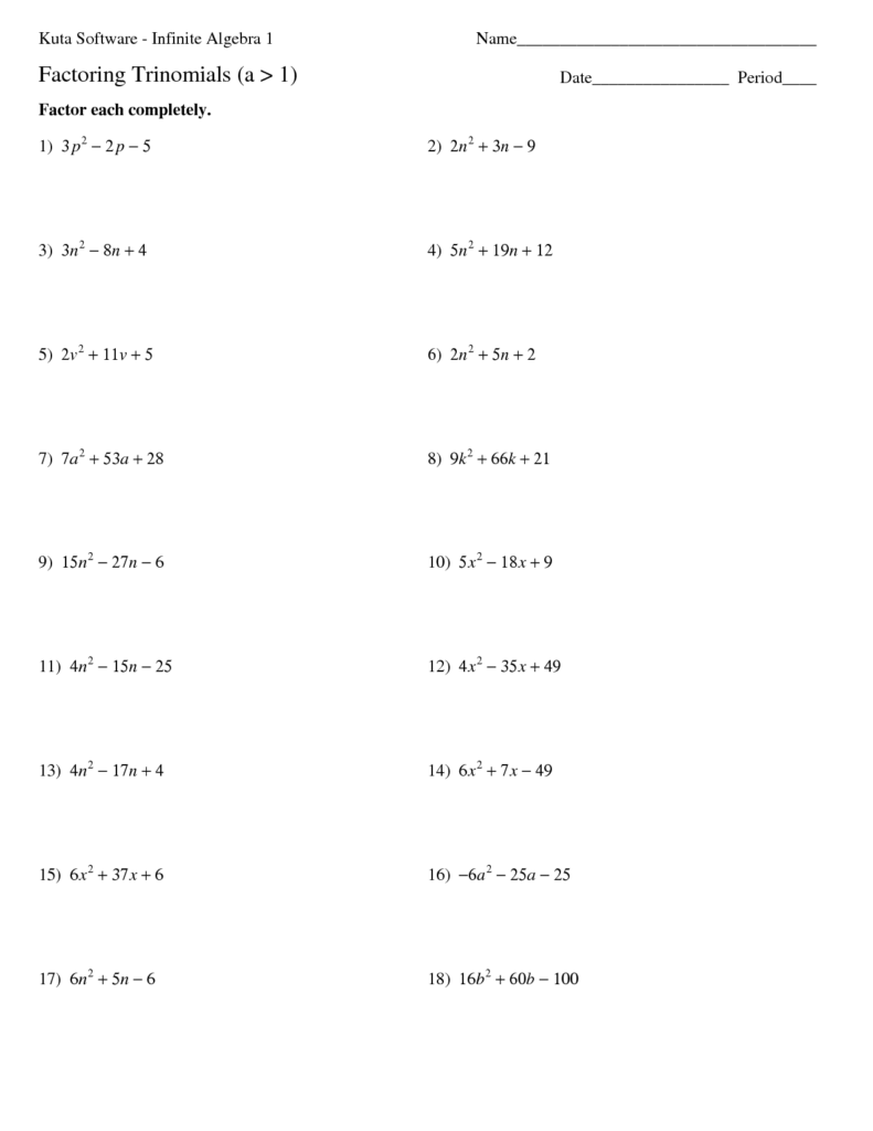 Where To Download Factoring Trinomials Worksheet Answers pdf Vcon 